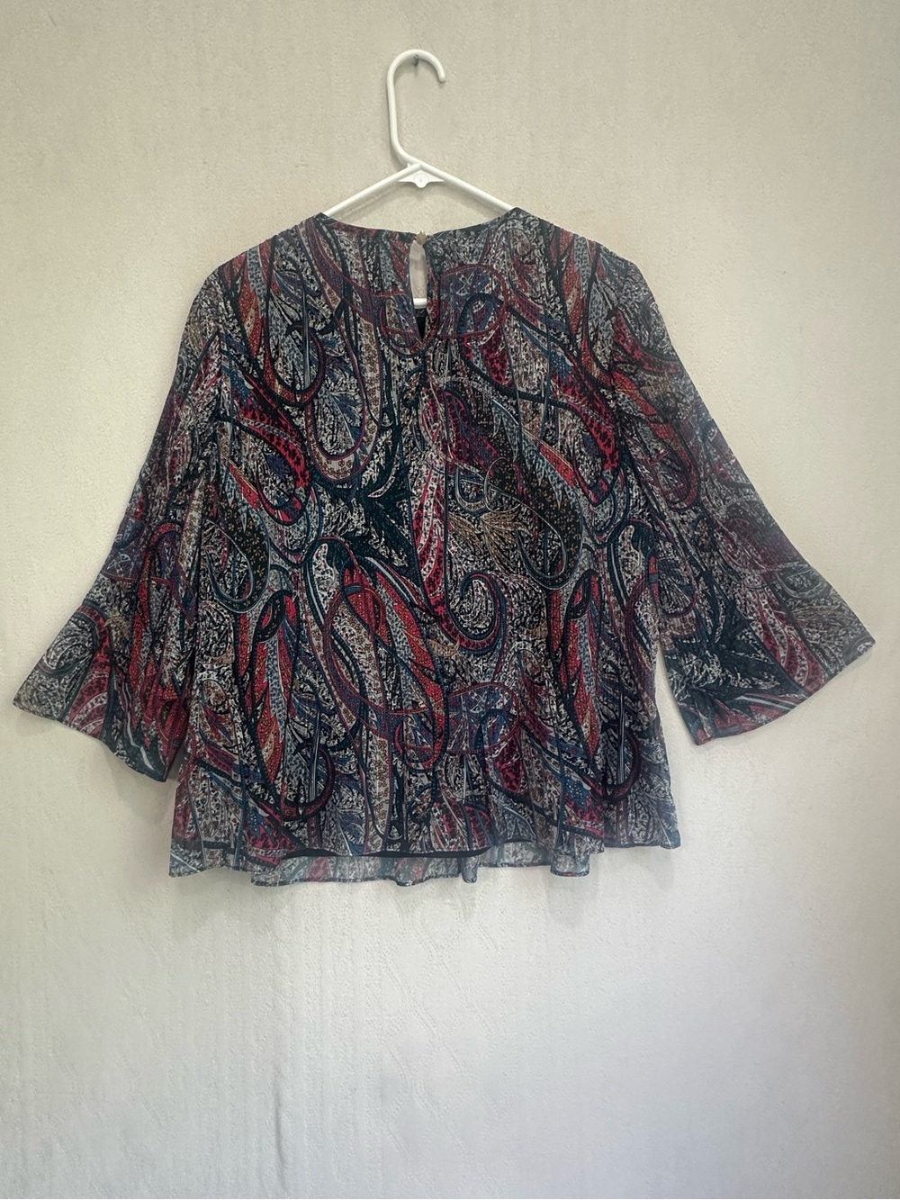 Ted Baker London Women's Beaatha Pleated Lined Paisley Print Top Sz 6/8 - Picture 10 of 15